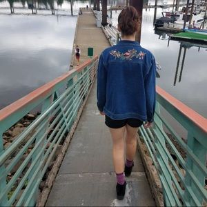 Denim Jacket with floral details